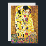 Der Kuss von Gustav Klimt Karte<br><div class="desc">Der Kuss,  ein Kunstwerk des österreichischen Künstlers Gustav Klimt</div>