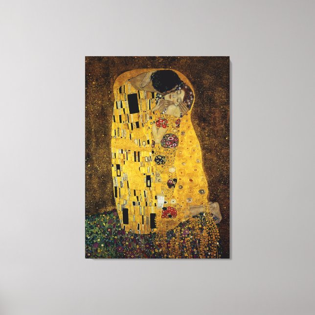 Der Kuss von Gustav Klimt Leinwanddruck (Vorderseite)
