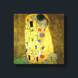 Der Kuss von Gustav Klimt Leinwanddruck<br><div class="desc">Kiss von Gustav Klimt und Jugendstil-Arbeit mit Goldblatt</div>