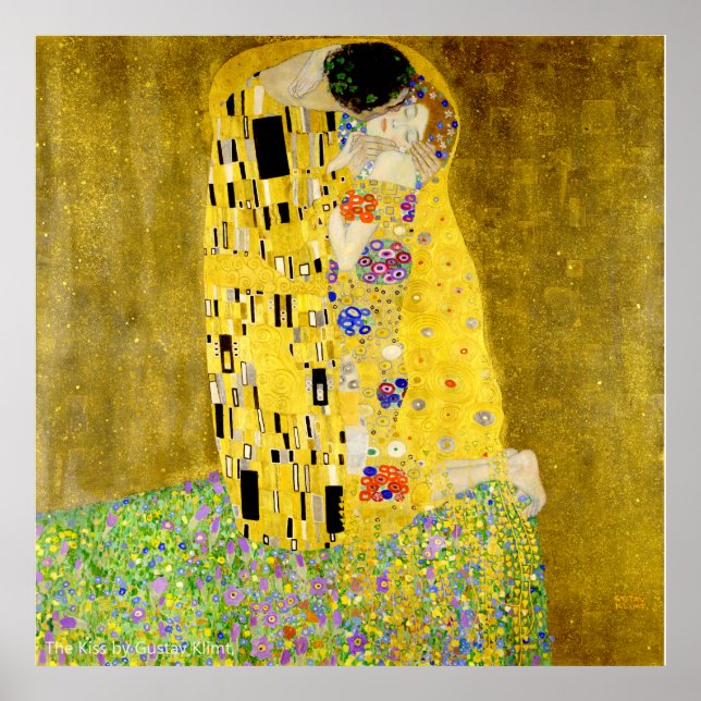 Der Kuss von Gustav Klimt Poster (Vorne)