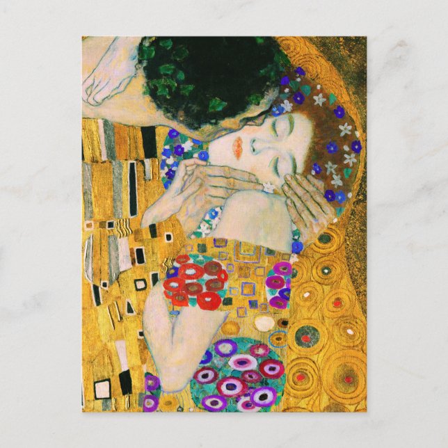 Der Kuss von Gustav Klimt Postkarte (Vorderseite)