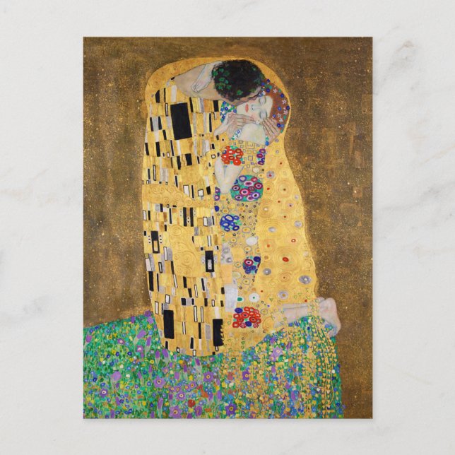 Der Kuss von Gustav Klimt Postkarte (Vorderseite)