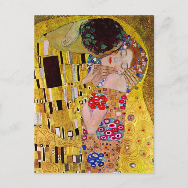 Der Kuss von Gustav Klimt Postkarte (Vorderseite)