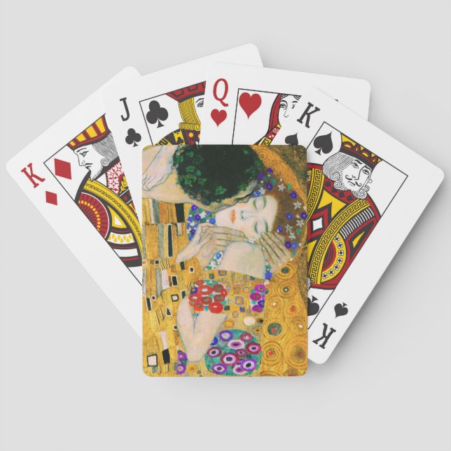 Der Kuss von Gustav Klimt Spielkarten (Rückseite)