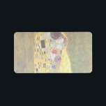 Der Kuss von Gustav Klimt, Vintager Jugendstil Adressaufkleber<br><div class="desc">Der Kuss (Der Kuss) (1907/08) von Gustav Klimt ist wahrscheinlich sein berühmtestes Werk. Klimt begann seine Arbeit im Jahre 1907 und ist der Höhepunkt seiner so genannten Goldenen Periode. Der Kiss ist ein Vintages Viktorianisches Era-Symbolismus, das eine Liebe und Romantik mit einem romantischen Paar in verschiedenen Goldtönen, Symbolen und Mustern...</div>