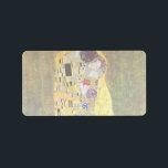 Der Kuss von Gustav Klimt, Vintager Jugendstil Adressaufkleber<br><div class="desc">Der Kuss (Der Kuss) (1907/08) von Gustav Klimt ist wahrscheinlich sein berühmtestes Werk. Klimt begann seine Arbeit im Jahre 1907 und ist der Höhepunkt seiner so genannten Goldenen Periode. Der Kiss ist ein Vintages Viktorianisches Era-Symbolismus, das eine Liebe und Romantik mit einem romantischen Paar in verschiedenen Goldtönen, Symbolen und Mustern...</div>