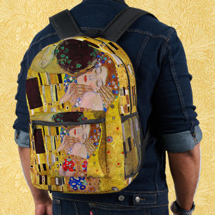 Der Kuss von Gustav Klimt, Vintager Jugendstil Bedruckter Rucksack