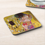 Der Kuss von Gustav Klimt, Vintager Jugendstil Getränkeuntersetzer<br><div class="desc">Das ultimative Gemälde der Liebe, ein wunderschönes Design zum Valentinstag! Der Kuss (Detail) (1907-1908) von Gustav Klimt ist ein Vintager Viktorianischer Epos-Symbolismus feine Kunst-Liebe und Romantik-Gemälde mit einem romantischen Paar in verschiedenen Goldtönen, Mustern und Symbolen, die einen Kuss vor einem Bronzestand teilen. Über den Künstler: Gustav Klimt (1862-1918) war ein...</div>