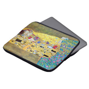 Der Kuss von Gustav Klimt, Vintager Jugendstil Laptopschutzhülle