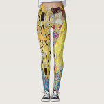 Der Kuss von Gustav Klimt, Vintager Jugendstil Leggings<br><div class="desc">Der Kuss (Der Kuss) (1907/08) von Gustav Klimt ist wahrscheinlich sein berühmtestes Werk. Klimt begann seine Arbeit im Jahre 1907 und ist der Höhepunkt seiner so genannten Goldenen Periode. Der Kiss ist ein Vintages Viktorianisches Era-Symbolismus, das eine Liebe und Romantik mit einem romantischen Paar in verschiedenen Goldtönen, Symbolen und Mustern...</div>