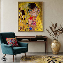 Der Kuss von Gustav Klimt, Vintager Jugendstil