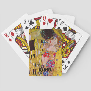 Der Kuss von Gustav Klimt, Vintager Jugendstil Spielkarten