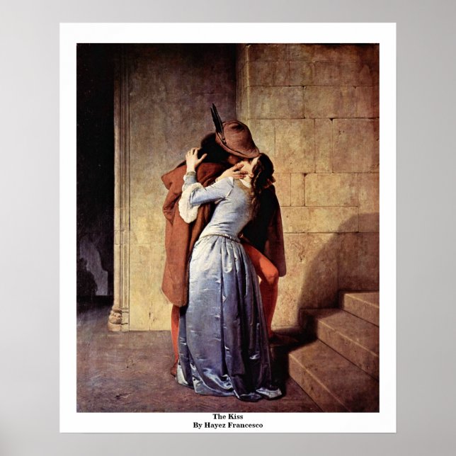 Der Kuss von Hayez Francesco Poster (Vorne)