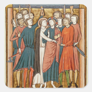Der Kuss von Judas, 'Psautier ein l'Usage De Paris Quadratischer Aufkleber