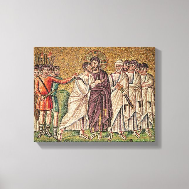 Der Kuss von Judas, Szenen aus dem Leben Christi Leinwanddruck (Vorderseite)