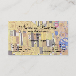 Der Kuss von Klimt, Art Nouveau Goldmuster Design Visitenkarte