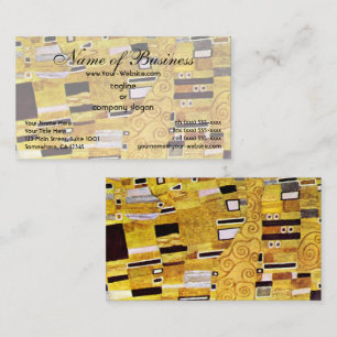 Der Kuss von Klimt, Art Nouveau Goldmuster-Design Visitenkarte