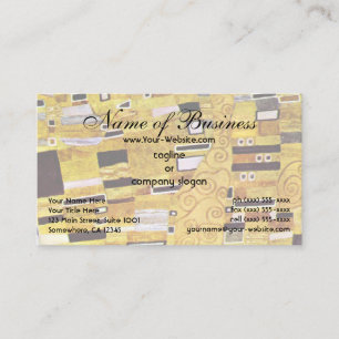 Der Kuss von Klimt, Art Nouveau Goldmusterdesign Visitenkarte