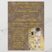 Der Kuss von Klimt Hochzeit Einladung Jugendstil
