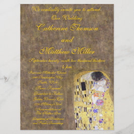 Der Kuss von Klimt Hochzeit Einladung Jugendstil