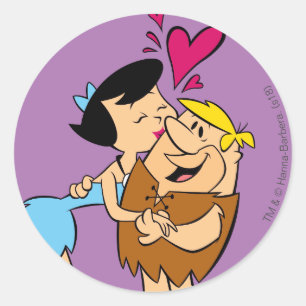 Der küssende Krach der Flintstones-  Betty Runder Aufkleber
