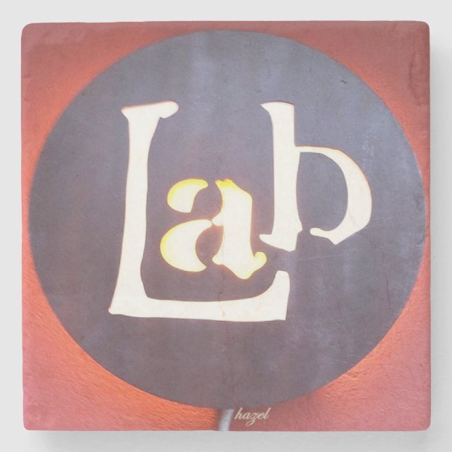 Der Labrador, Asheville, der Labrador Steinuntersetzer (Vorderseite)