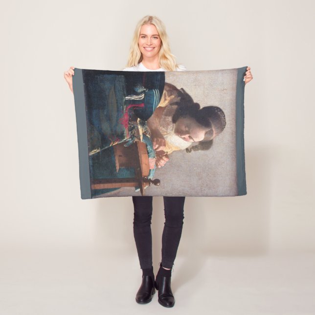 Der Lacemaker, Johannes Vermeer, 1669-1670 Fleecedecke (Beispiel)