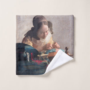 Der Lacemaker, Johannes Vermeer, 1669-1670 Waschlappen