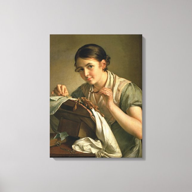 Der Lacemaker von 1823 Leinwanddruck (Vorderseite)
