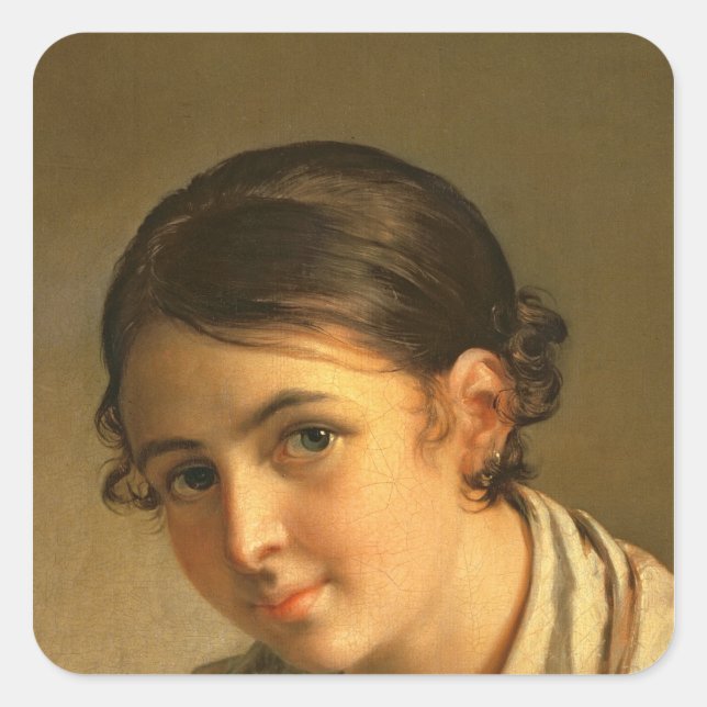Der Lacemaker von 1823 Quadratischer Aufkleber (Vorderseite)
