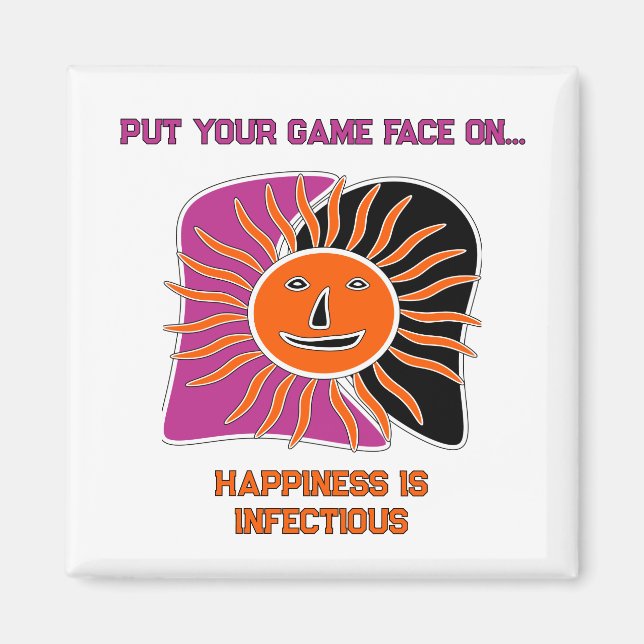 Der lächelnde Sonnenkollektor Magnet (Vorne)