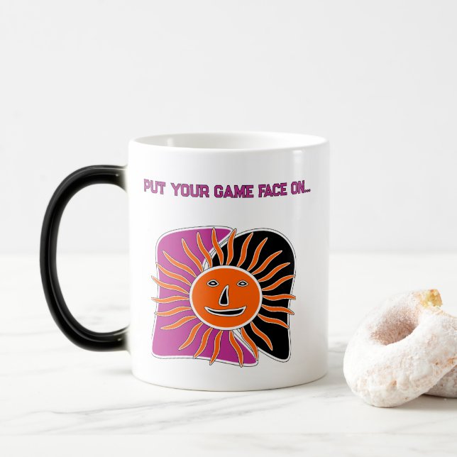 Der lächelnde Sonnenkollektor Verwandlungstasse (Mit Donut)