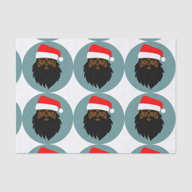 Der lächelnde Weihnachtsmann Seidenpapier (Vorderseite)