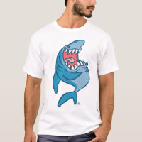 Der lachende Haifisch-Cartoon T - Shirt