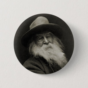 Der lachende Philosophen-Dichter Walt Whitman Button