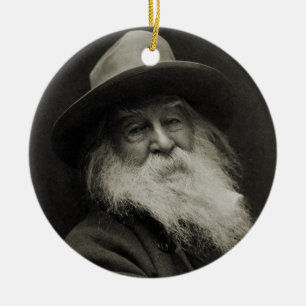 Der lachende Philosophen-Dichter Walt Whitman Keramik Ornament