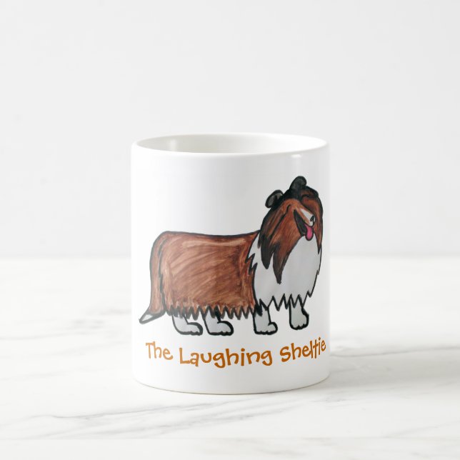 Der lachende Zobel Sheltie Kaffeetasse (Mittel)