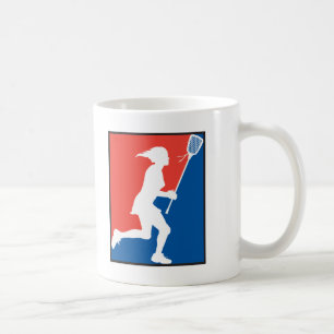 Der Lacrosse des Mädchens Kaffeetasse