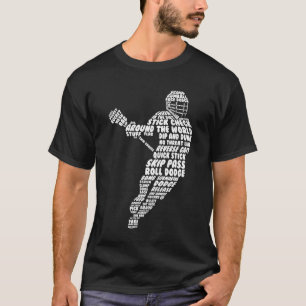 Der Lacrosse-Zahl lustiger grafischer T - Shirt