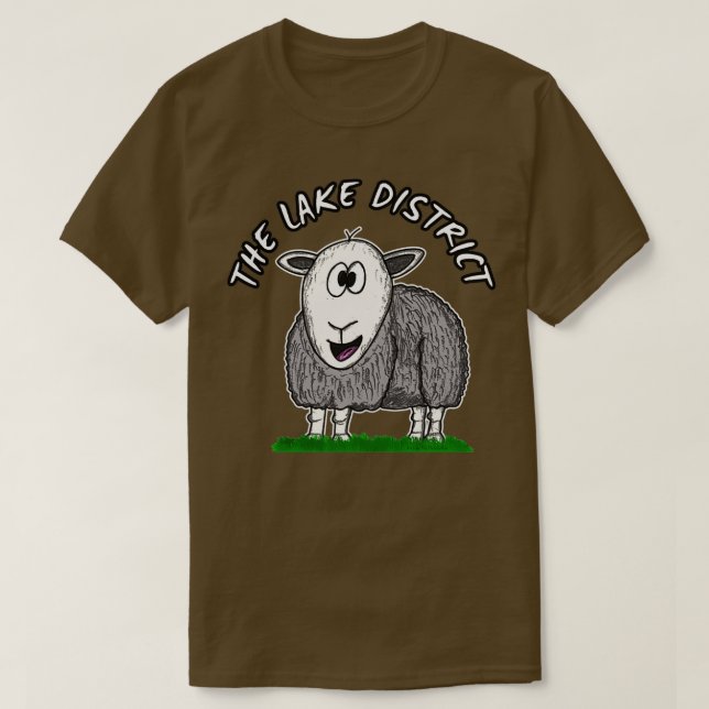Der Lake District Funny Herdwick Sheep Cumbria T-Shirt (Design vorne)