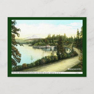Der Lake Washington Boulevard und Mount Rainier, S Postkarte