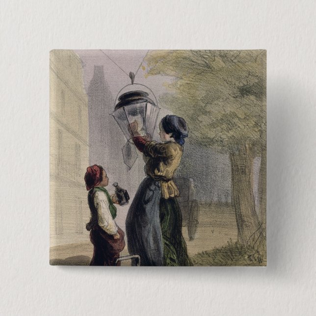 Der Lamplighter, von 'Les Femmes De Paris Button (Vorderseite)