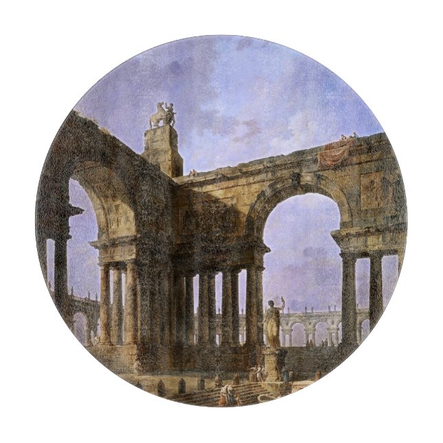 Der Landing Place von Hubert Robert Schneidebrett (Vorderseite)