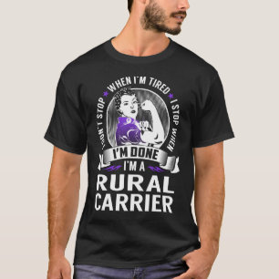 Der ländliche Carrier hält an, wenn ich fertig b T-Shirt