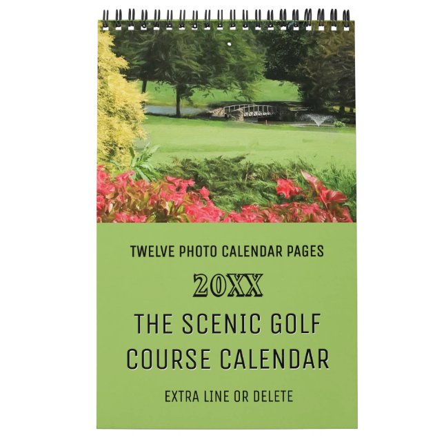 Der Landschaftliche Golfplatz mit einer Seite pro  Kalender (Titelbild)