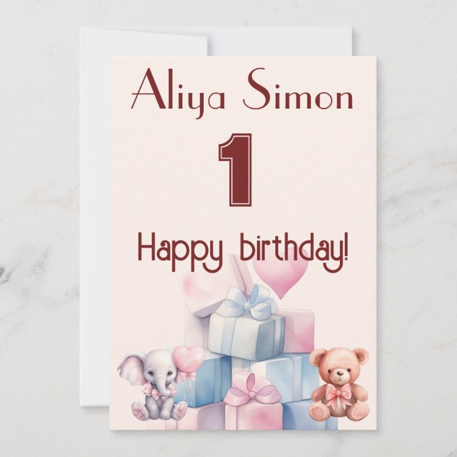 Der lange erwartete Moment Einladung (Vorderseite)