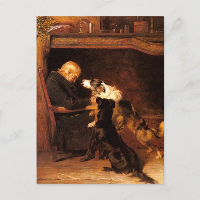 Der lange Schlaf von Briton Riviere Postkarte (Vorderseite)