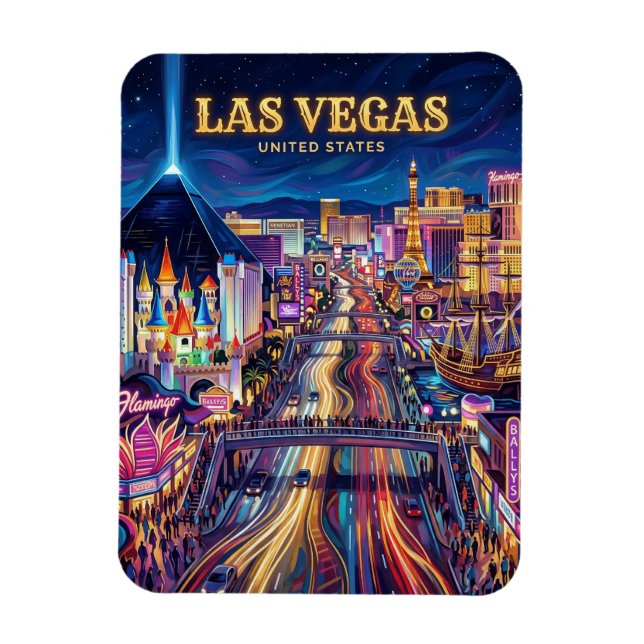 Der Las Vegas Strip Nevada Magnet (Vertikal)