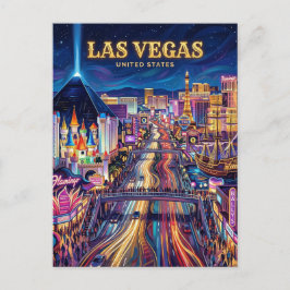 Der Las Vegas Strip Nevada Postkarte