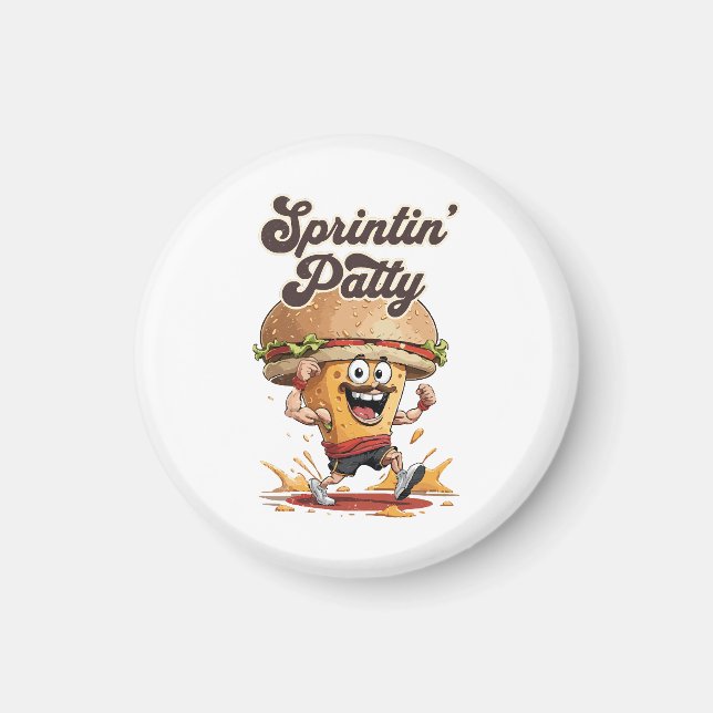Der Laufende Cheeseburger Magnet (Vorne)